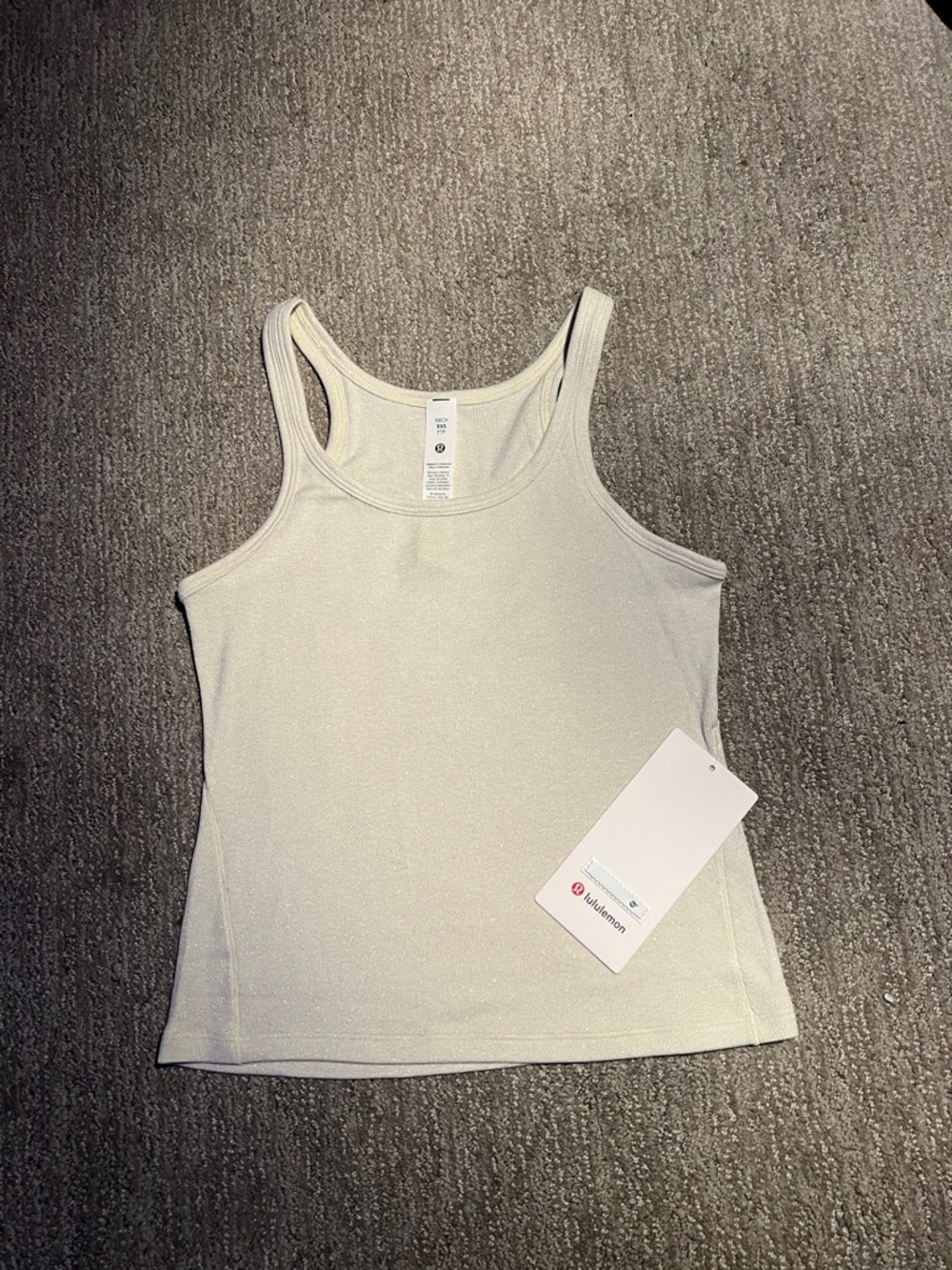 lululemon athletica Light Cream Ribbed Racerback Tank